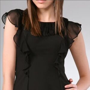 Black Halo Ruffle Blouse